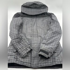 686 Womens M Ski Snowboard Jacket Black/Grey Insulated Hooded Waterproof Coat
